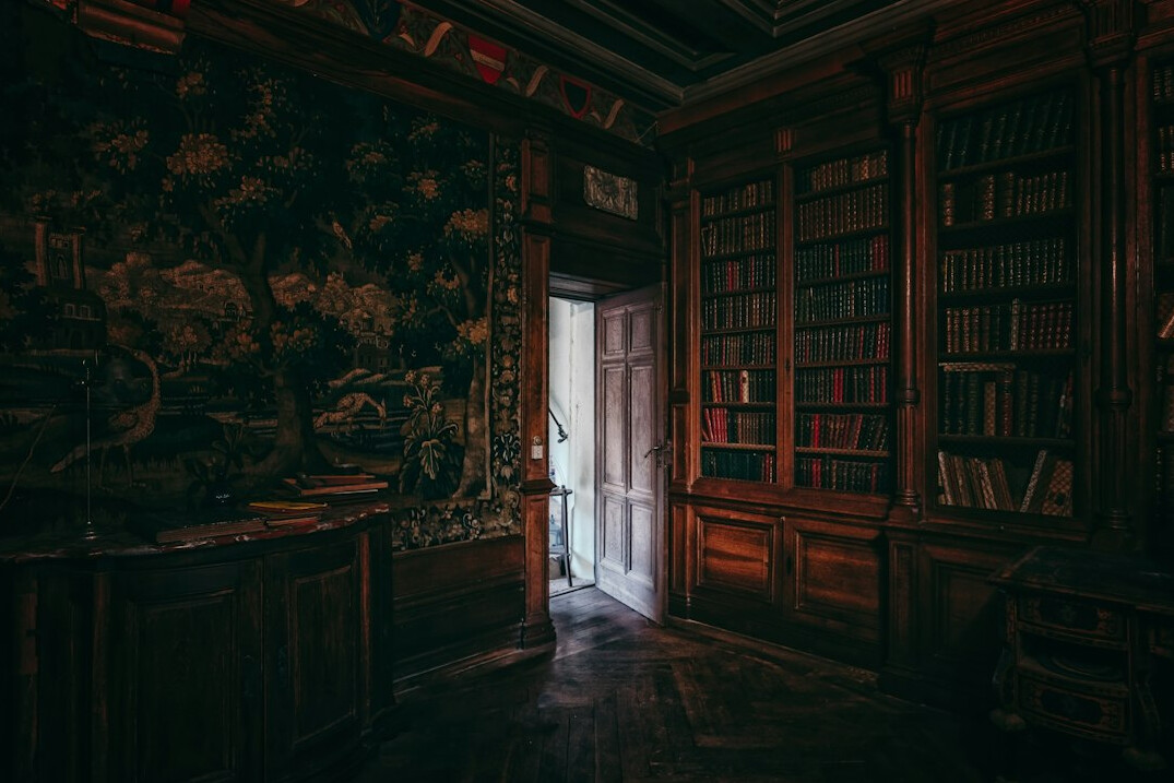 old books in library