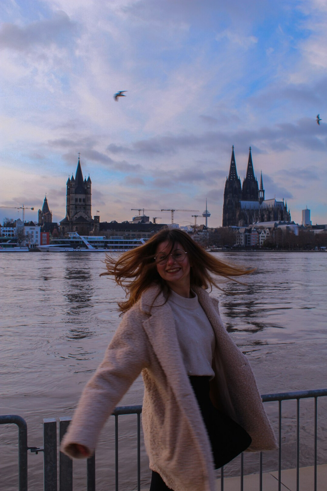 cologne rhein river old photo